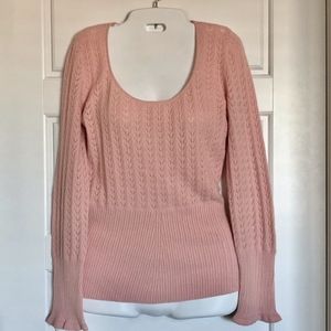 EUC Express angora blend pointelle sweater